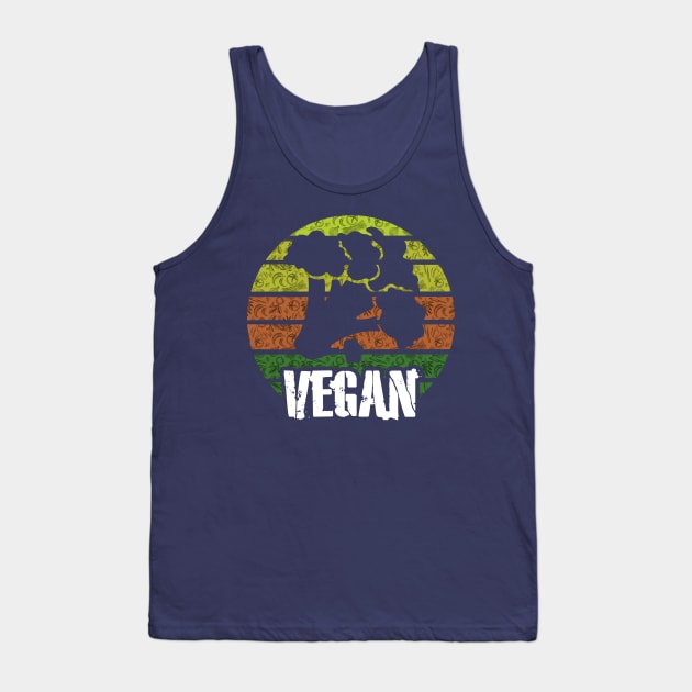 Vegan Retro Broccoli Tank Top by DODG99